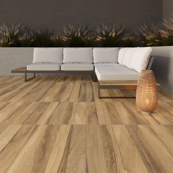 Porcelanato Amadeirado Acetinado Borda Reta Externo 76x76cm 76021 Dora - Image 3