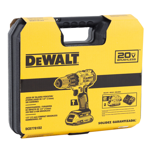 Furadeira Parafusadeira Dewalt de Impacto a Bateria 20V Brushless com Maleta Carregador 1/2" DCD7781D2-BR + 2 Baterias - Image 13