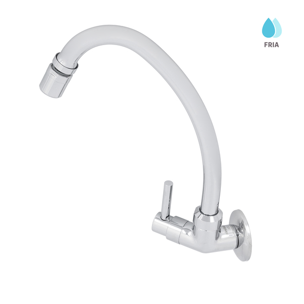 Torneira de Parede para Cozinha com Bica Alta Cromada Niterói Delinia - Image 3